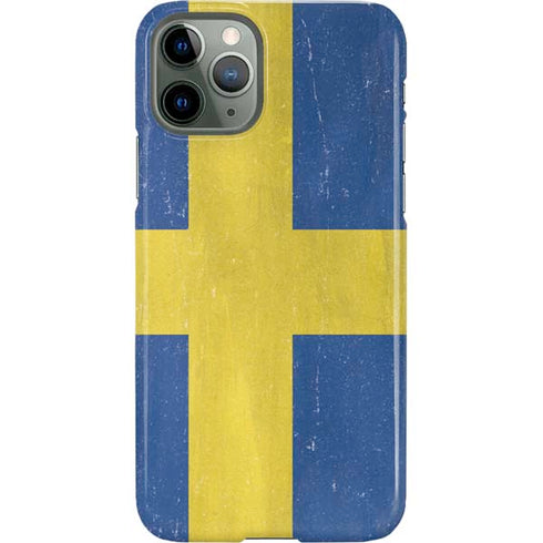 Sweden Flag Distressed iPhone 11 Pro Lite Case